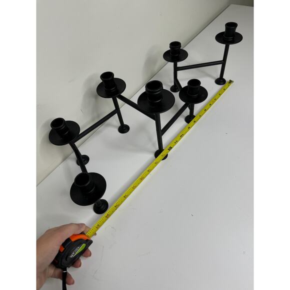 Vintage Articulating Metal 7 Candle Holder, Table Centerpiece Candelabra - Picture 7 of 8